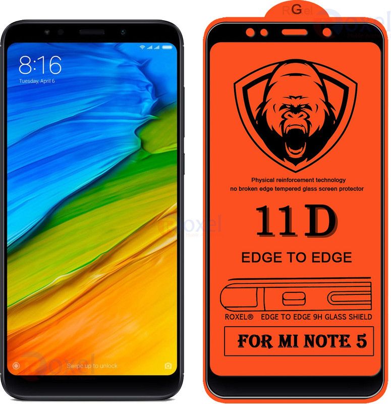 SoftTech Edge To Edge Tempered Glass for Mi Redmi Note 5  (Pack of 2)