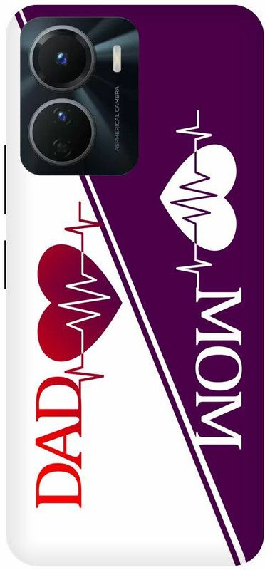 COVERJET Back Cover for VIVO Y16-MOM- DAD- MOTHER- FATHER- LOVE  (Red, Hard Case, Pack of: 1)