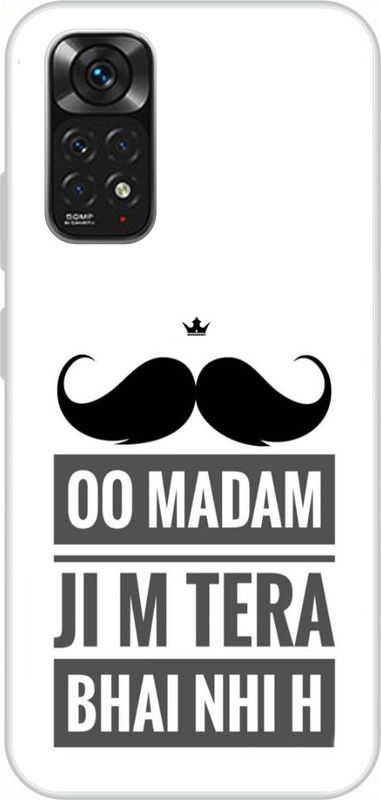 LoveCase Back Cover for Redmi Note 11  (Black, White, Silicon, Pack of: 1)