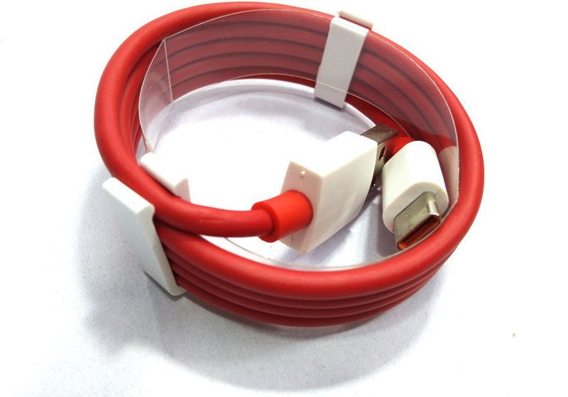 DEZYON USB Type C Cable 6.5 A 1.00379999999995 m Copper Braiding mi c type cable for mobile charger  (Compatible with For Oneplus 8 pro | Oneplus nord | Realme Narzo | Realme x | Realme xt, Red, One Cable)