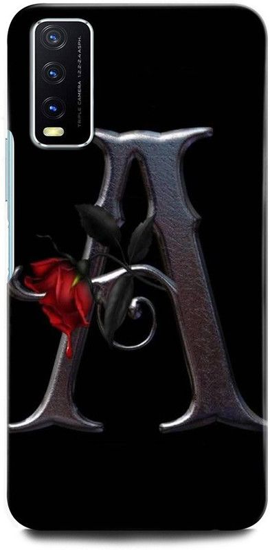 GRAFIQE Back Cover for Vivo Y12s V2033 A, A LETTER, A ALPHABET, A DESIGN  (Multicolor, Shock Proof, Pack of: 1)