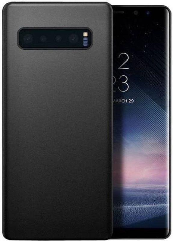 ISH COVER Back Cover for Samsung Galaxy S10 Plus  (Black, Flexible, Silicon, Pack of: 1)