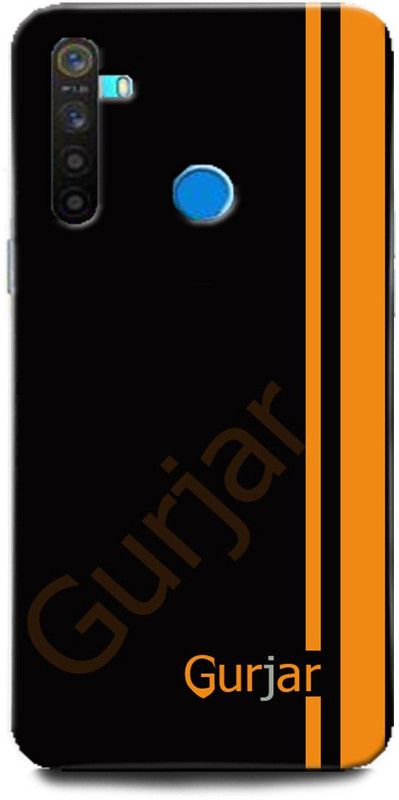 GRAFIQE Back Cover for Realme 5/ Gurjar, Gujjar, Orange, Black  (Multicolor, Shock Proof, Pack of: 1)