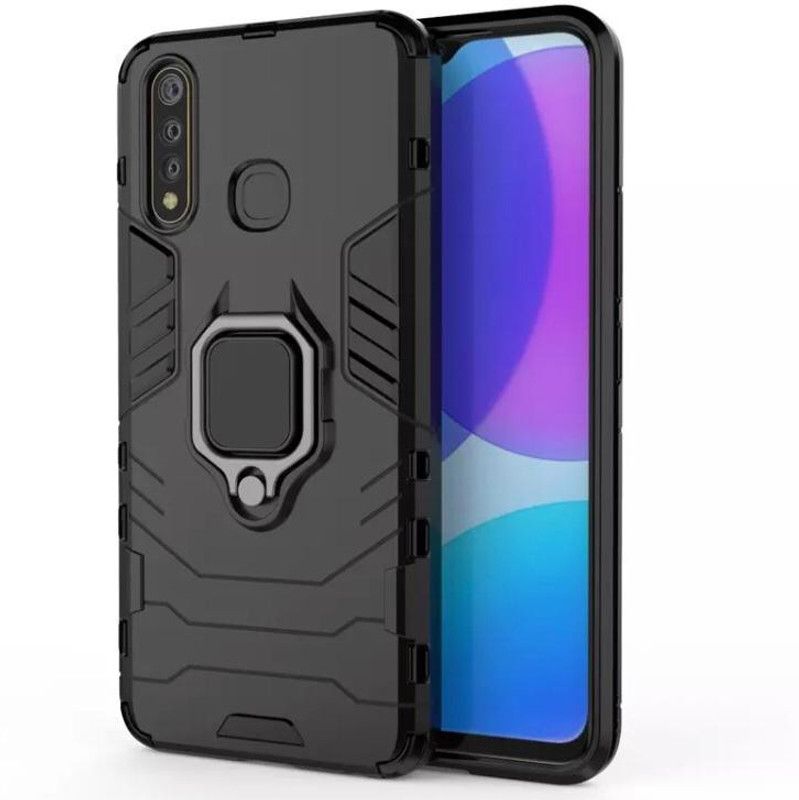 MOBIRUSH Back Cover for Vivo Y19 / U3  (Black, Rugged Armor, Pack of: 1)