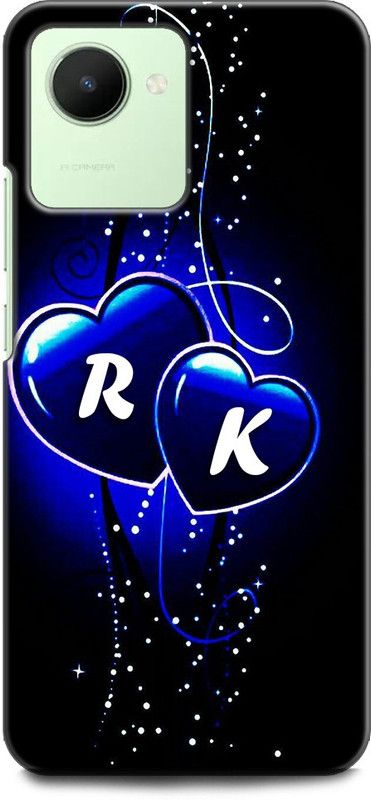WallCraft Back Cover for Realme C30, RMX3581 R K, R LOVES K, NAME, ALPHABET, RK LOVE, HART, BLUE  (Multicolor, Dual Protection, Pack of: 1)
