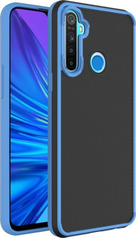 AOnes Back Cover for Realme 5  (Blue, Cases with Holder, Pack of: 1)