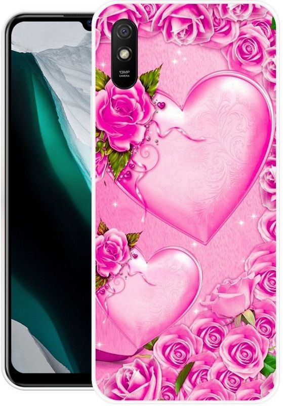 SHIVKUDI Back Cover for Mi Redmi 9A, Redmi 9i, Mi Redmi 9A Sport, Redmi 9i Sport  (Pink, Green, Grip Case, Silicon)