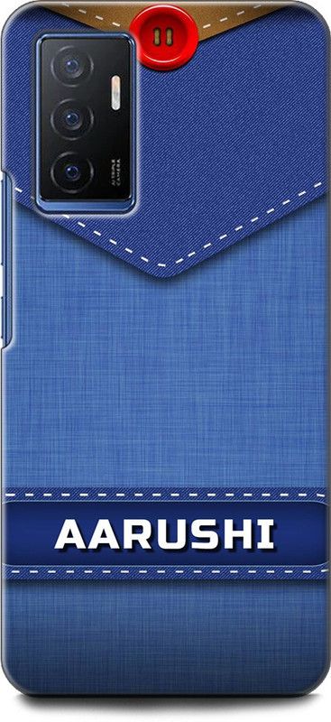 WallCraft Back Cover for Vivo V23e 5G, V2126 AARUSHI NAME, A, LETTER, BLUE, JEANS, ALPHABET, DESIGN  (Multicolor, Dual Protection, Pack of: 1)