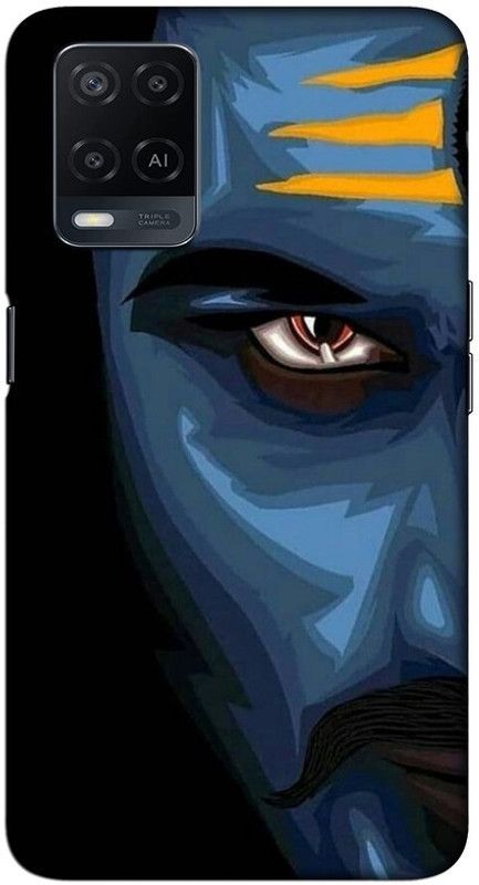 CROKIAN Back Cover for Oppo A54 Mahakal Back Cover  (Blue, Hard Case, Pack of: 1)