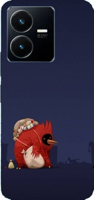 Soure Back Cover for Vivo Y22  (Blue, Red, Flexible, Silicon)