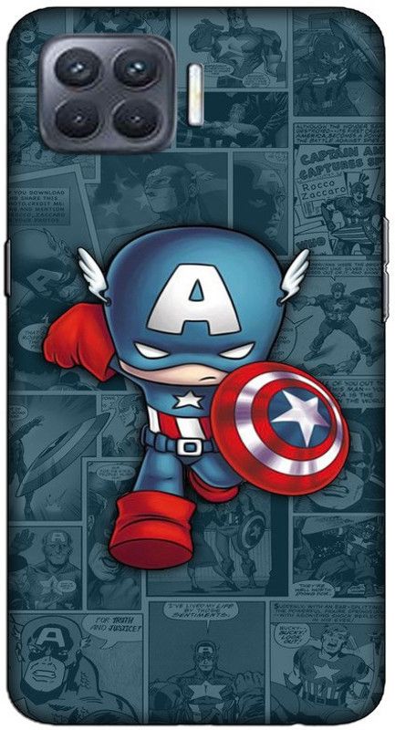 CROKIAN Back Cover for Oppo F17 Little Captain America Back Cover  (Multicolor, Hard Case, Pack of: 1)