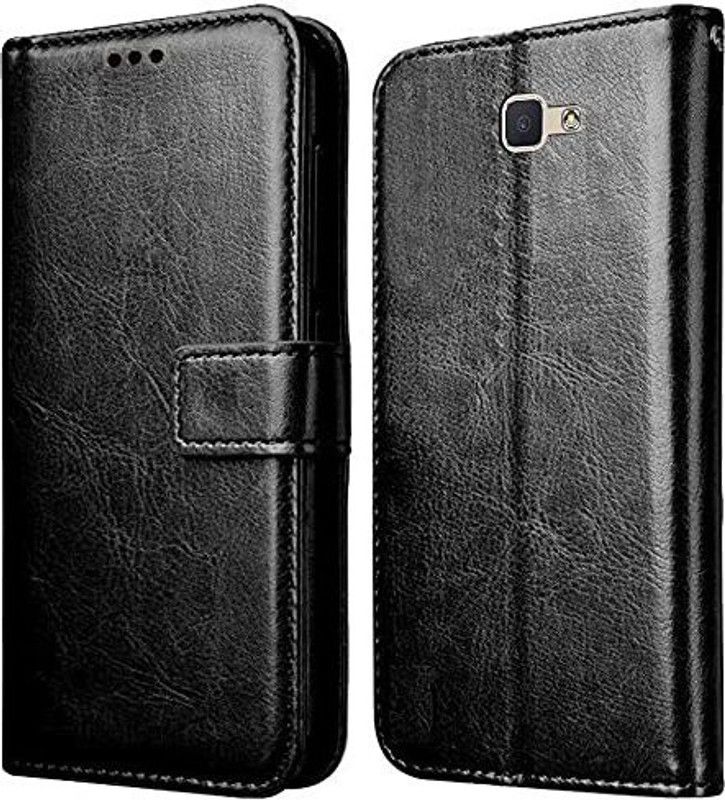 RGSG Book Cover for Samsung Galaxy J7 Prime  (Black, Pack of: 1)