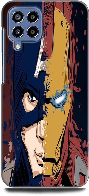 INDICRAFT Back Cover for SAMSUNG Galaxy M53 5G CAPTAIN AMERICA, IRON MAN, AVENGERS, MARVEL  (Multicolor, Shock Proof, Pack of: 1)