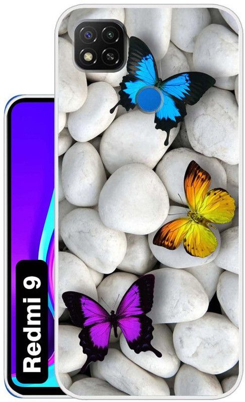Case Club Back Cover for Mi Redmi 9  (White, Grip Case, Silicon, Pack of: 1)