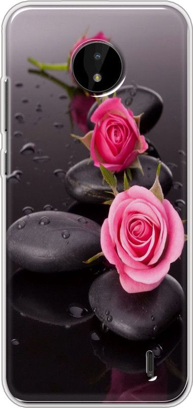 Cooldone Back Cover for Nokia C10  (Black, Pink, Flexible, Silicon, Pack of: 1)