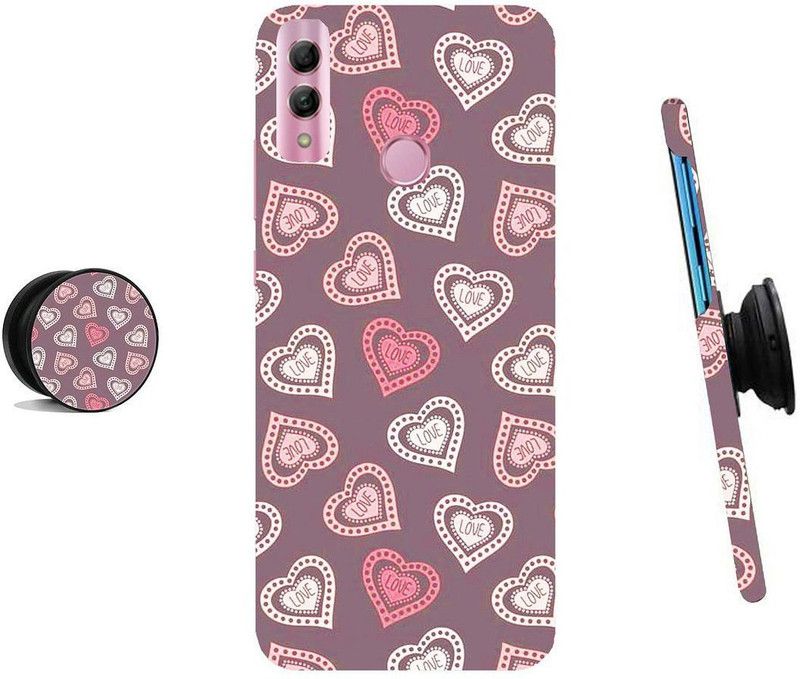 HELLO CASE Back Cover for Honor 10 Lite,  (Pink, White, Cases with Holder)