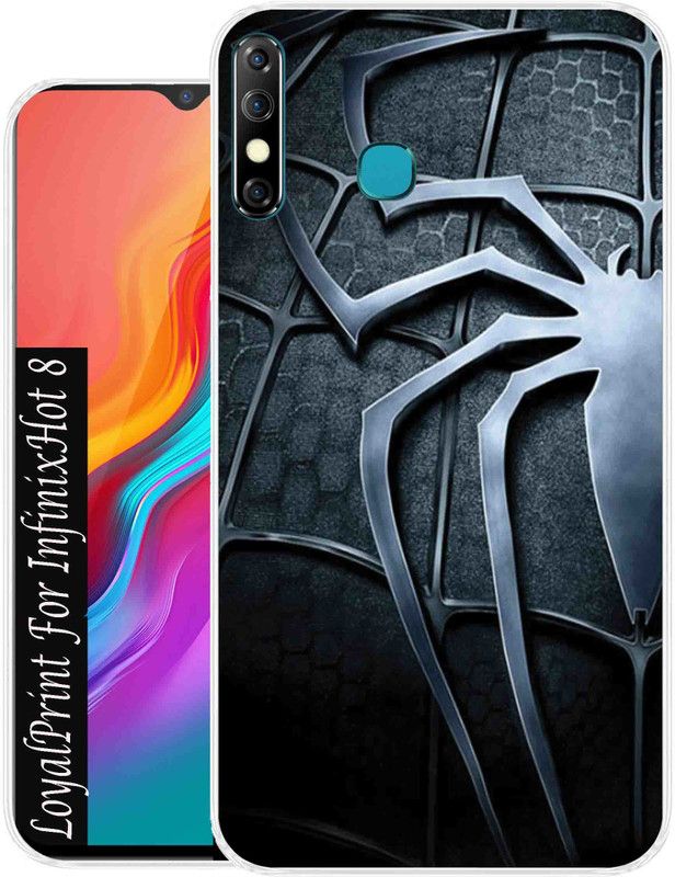Loyalprint Back Cover for Infinix Hot 8  (Grey, Flexible, Silicon, Pack of: 1)