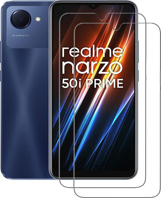 NKCASE Tempered Glass Guard for Realme Narzo 50i Prime  (Pack of 2)