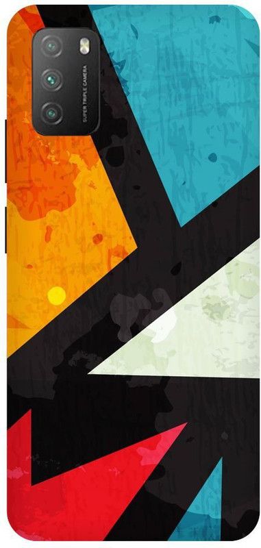 URCHIN Back Cover for Poco M3 abstract, texture, wall, colours, simple  (Multicolor, Shock Proof, Pack of: 1)