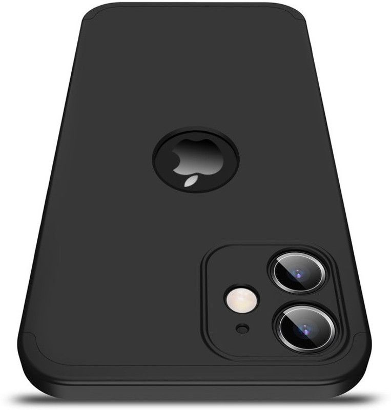 Glaslux Front & Back Case for iPhone 12  (Black, Camera Bump Protector, Pack of: 1)