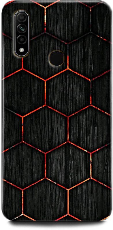 Afterglow Back Cover for OPPO A31 HEXAGONS, TILES, WOODEN, GRAY, ART  (Multicolor, Shock Proof, Pack of: 1)