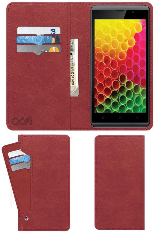 ACM Flip Cover for Intex Aqua Air 2  (Pink, Cases with Holder, Pack of: 1)