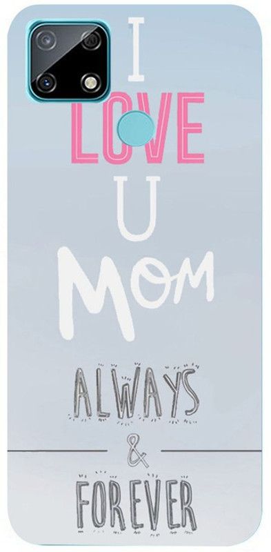 Golden Mask Back Cover for Realme Narzo 30A I Love you Mom  (Multicolor, Waterproof, Silicon, Pack of: 1)