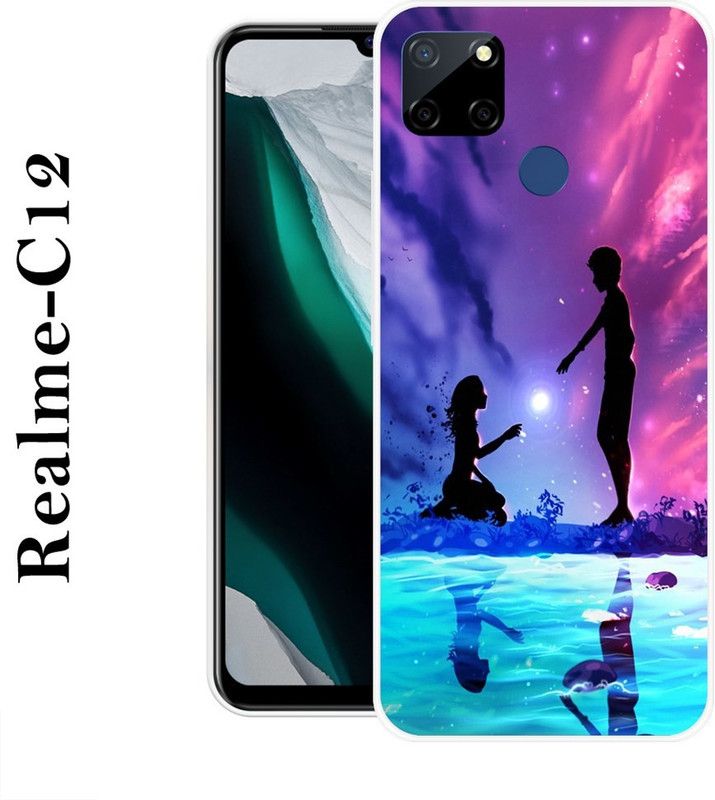 REDFLY Back Cover for Realme C12  (Multicolor, Grip Case, Silicon)