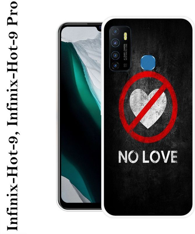 REALKING Back Cover for Infinix Hot 9  (Black, Red, Silicon)