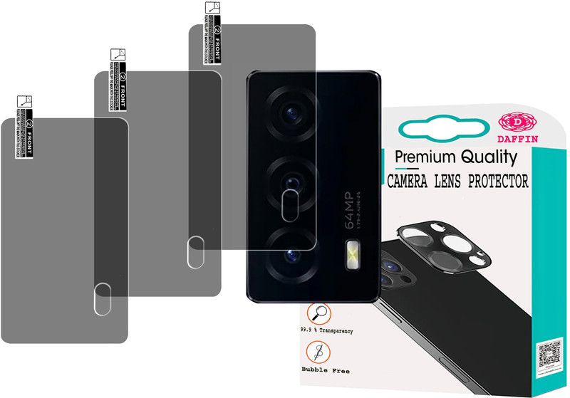 DAFFIN Back Camera Lens Glass Protector for iQOO Z5 5G  (Pack of: 3)