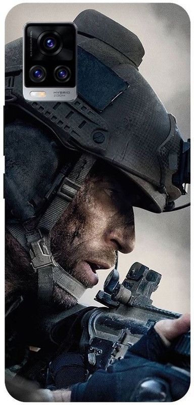 URCHIN Back Cover for Vivo V20 Pro Army, Soldier, Indian Army, Fighter, Gun, Sqad, Pubg  (Multicolor, Shock Proof, Pack of: 1)