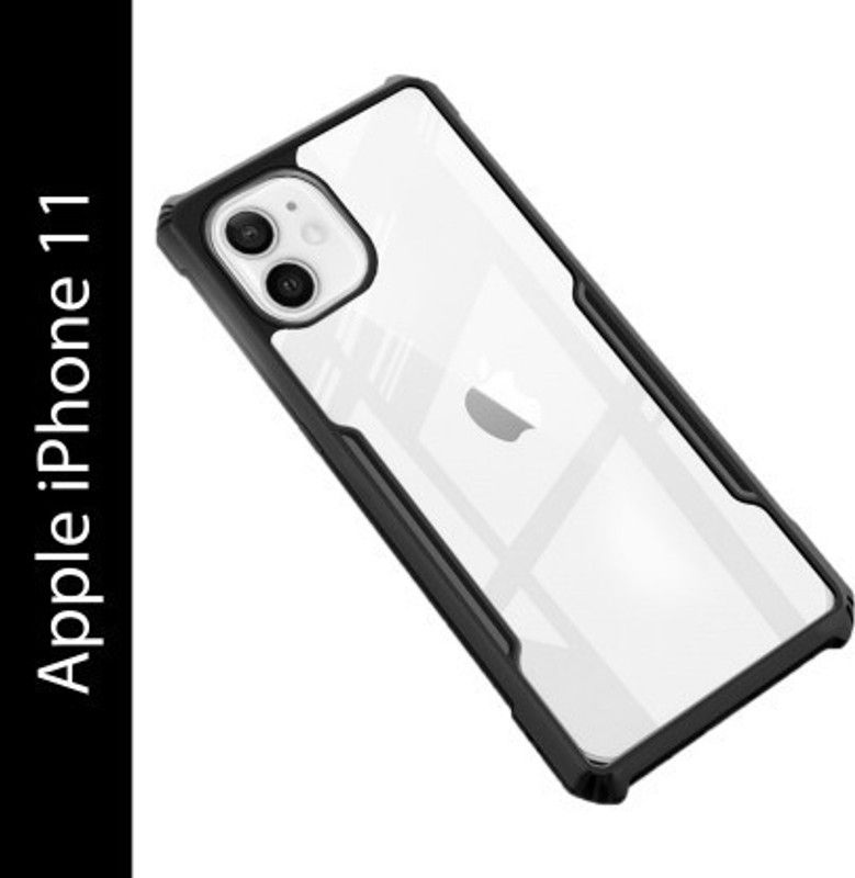 Binzokase Back Cover for Apple iPhone 11  (Black, Dual Protection, Pack of: 1)