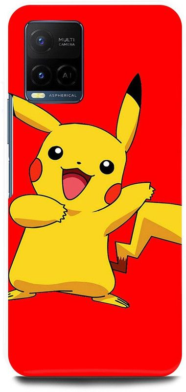 FIKORA Back Cover for Vivo Y21A, V2111, PIKACHU, ART, CARTOON, YELLOW, POKEMON  (Yellow, Hard Case, Pack of: 1)