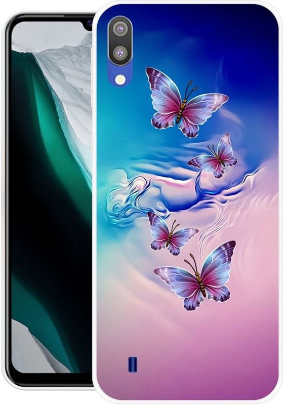 BLUEZAP Back Cover for Samsung Galaxy M01  (Blue, Pink, Grip Case, Silicon)