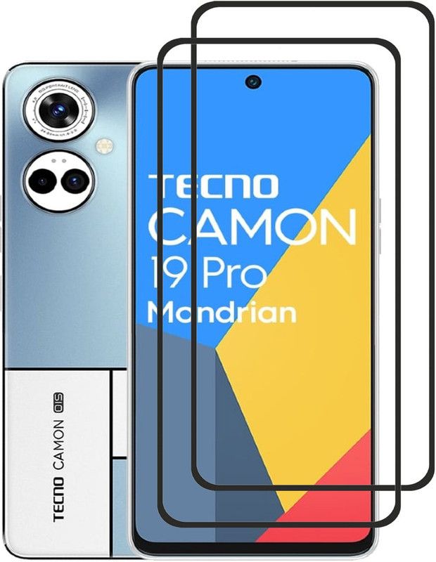 NSTAR Edge To Edge Tempered Glass for Tecno Camon 19 Pro 5G Mondrian Edition,Tecno Camon 19 Pro 5G  (Pack of 2)