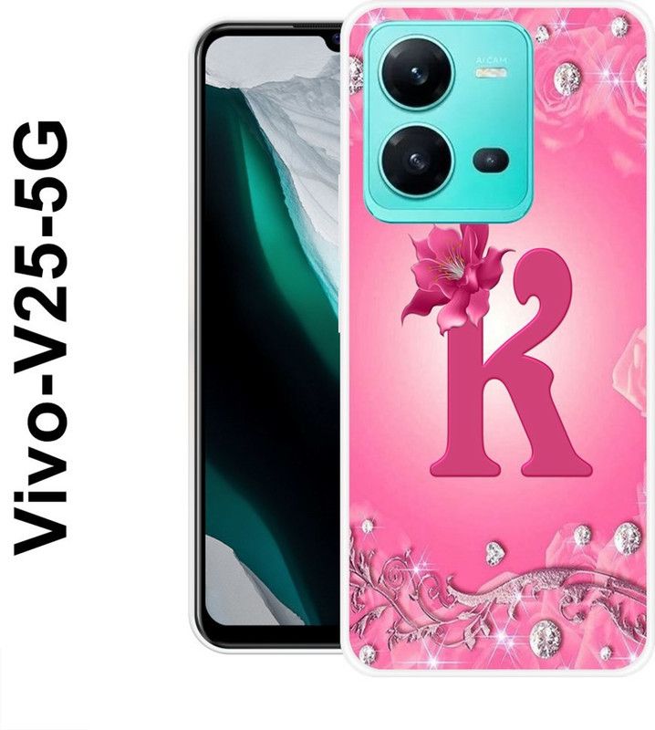 redfly Back Cover for Vivo V25 5G  (Pink, White, Silicon)