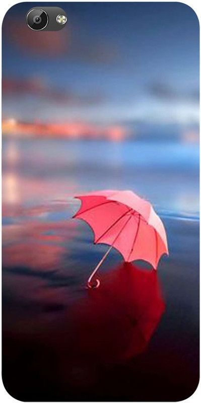 Skyhawk Back Cover for Vivo V5 Blue Background And Pink Umbrella  (Multicolor, Waterproof, Silicon, Pack of: 1)