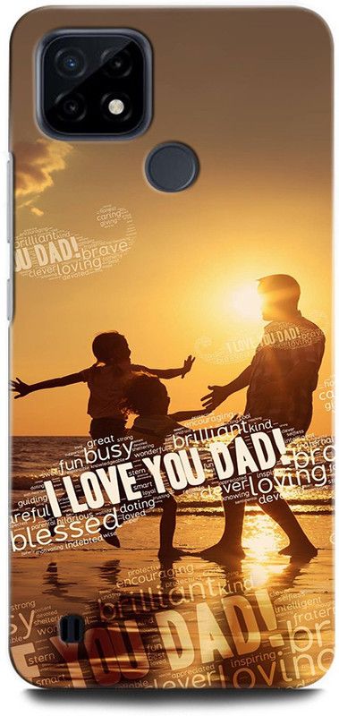 ORBIQE Back Cover for Realme C25Y RMX3265 FATHER SON LOVE, FATHER DAUGHTER LOVE, FAMILY LOVE, DAD LOVE  (Multicolor, Hard Case, Pack of: 1)