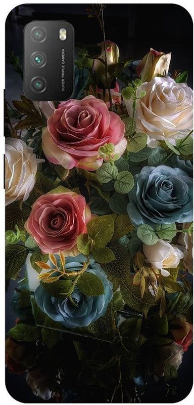 URCHIN Back Cover for Poco M3 flowers, roses, floral, tropical, natural  (Multicolor, Shock Proof, Pack of: 1)