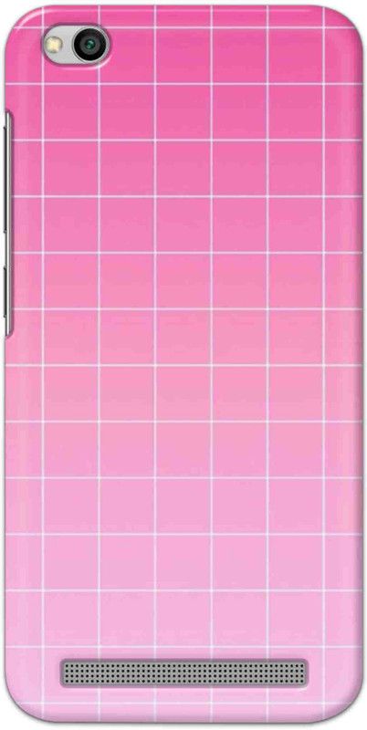 NDCOM Back Cover for Redmi 5A Pink Grid Printed  (Multicolor, Hard Case, Pack of: 1)