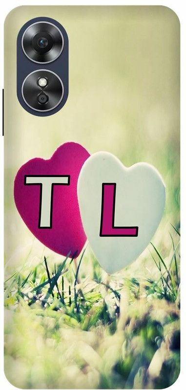 Dimora Back Cover for OPPO A17, T LOVES L NAME T NAME L LETTER ALPHABET T LOVE L NAME  (Multicolor, Hard Case, Pack of: 1)