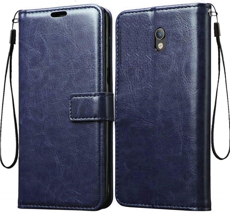 Tingtong Flip Cover for Xiaomi Mi Redmi 8A  (Blue, Cases with Holder, Pack of: 1)