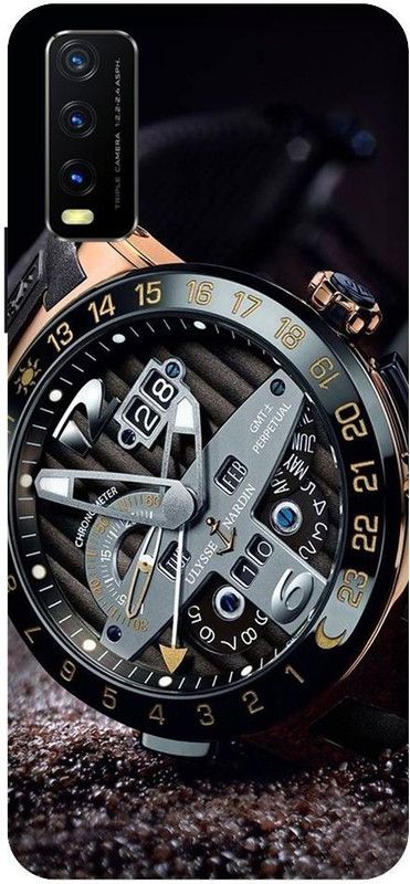 URCHIN Back Cover for Vivo Y20G watch, time, abstract, 3d, cool, texture, hd  (Multicolor, Shock Proof, Pack of: 1)