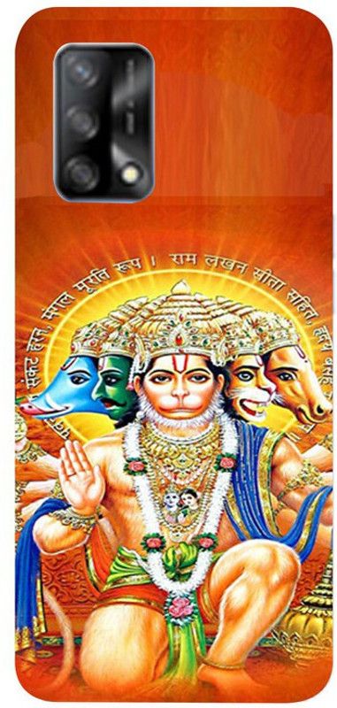 Skyhawk Back Cover for Oppo F19 Panch Mukhi Hanuman  (Multicolor, Waterproof, Silicon, Pack of: 1)