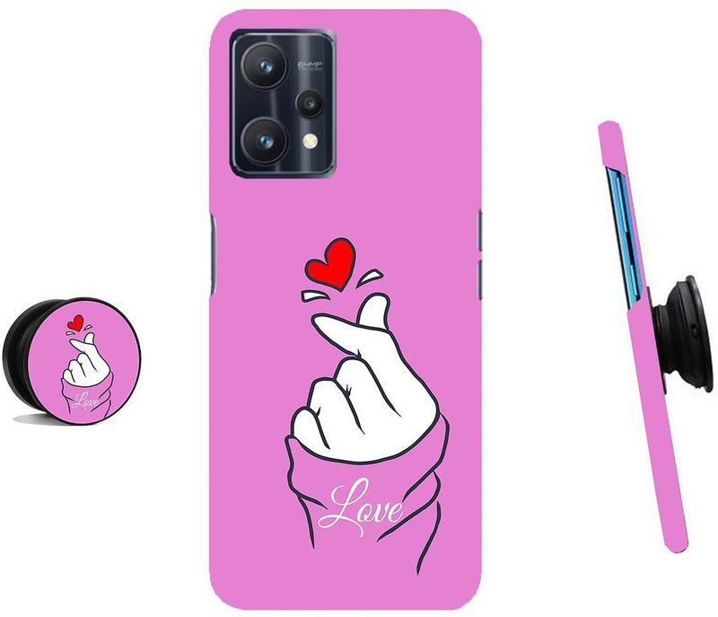 SPBR Back Cover for Realme 9 Pro Plus 5G, Realme 9 Pro+ 5G  (Pink, White, Cases with Holder)