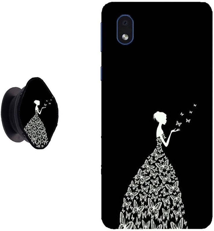 SPBR Back Cover for Samsung Galaxy M01 Core  (Black, White, Cases with Holder)