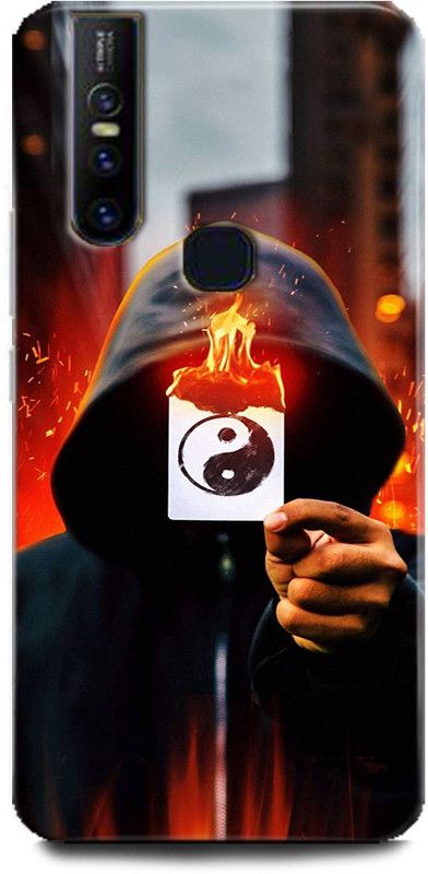 Afterglow Back Cover for Vivo V15 ANDROID, CARD, FIRE, IOS, JOKER, JUNK, MASK,NEW, PLAYINGCARD  (Multicolor, Shock Proof)