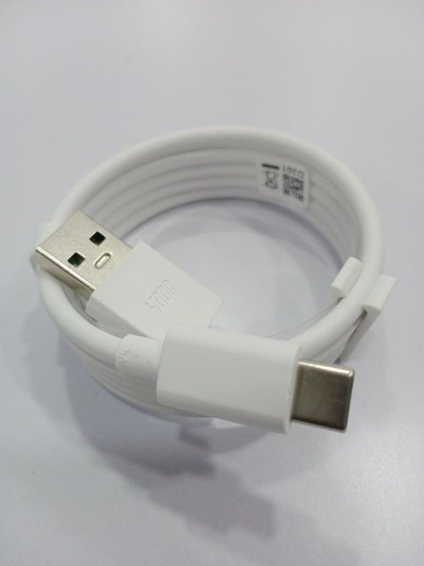 SAIQA USB Type C Cable 6.5 A 1.00317999999995 m Copper Braiding data transfer cable pc  (Compatible with mobile, White, One Cable)