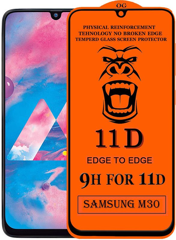 FIVE-O Edge To Edge Tempered Glass for : samsung galaxy m30  (Pack of 1)