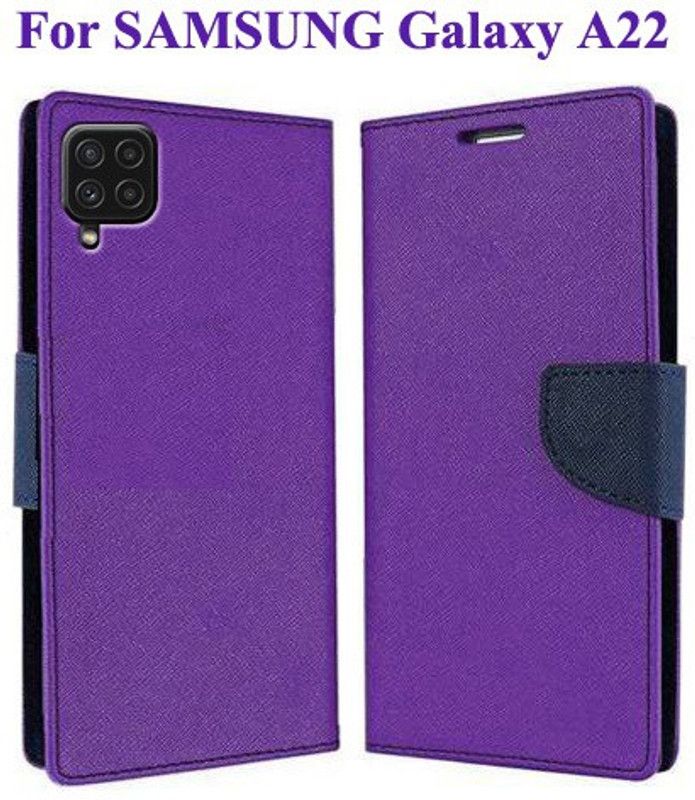 Krumholz Flip Cover for SAMSUNG Galaxy A22  (Purple, Dual Protection)